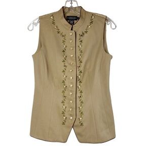 THE J Peterman Company Wool Lined embroidered riding vest